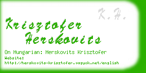 krisztofer herskovits business card